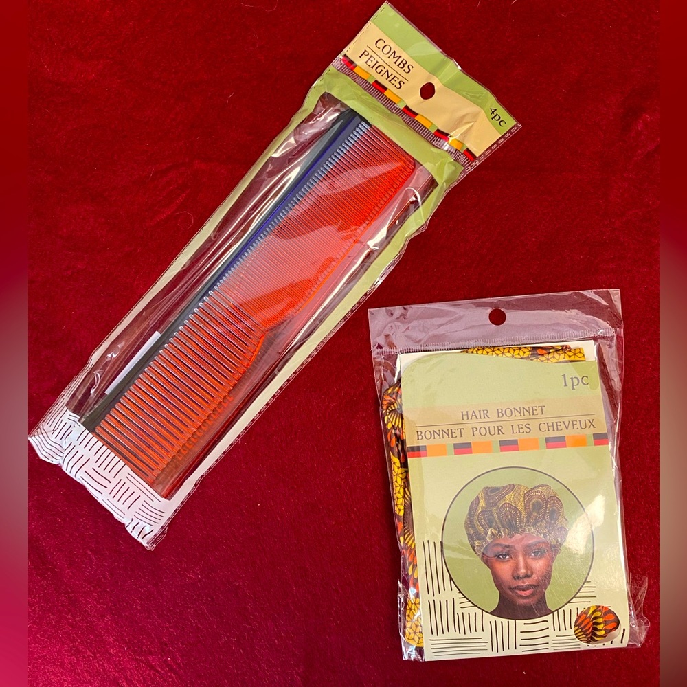 African Print 🇬🇭 Hair Bonnet Bundle